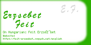 erzsebet feit business card